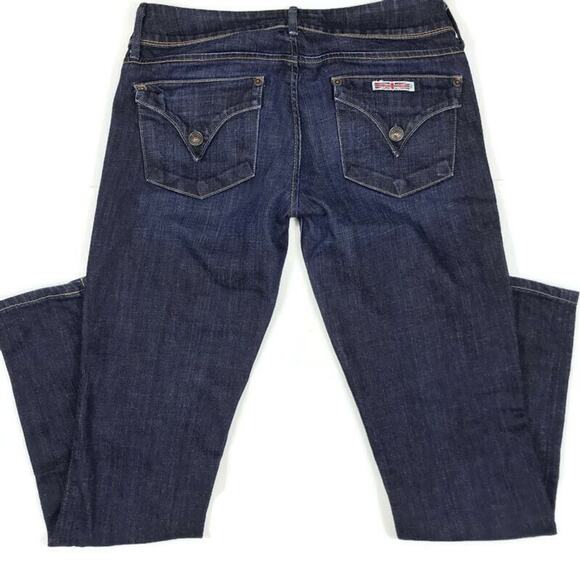 Hudson Colin Flap Jeans Dark Wash Skinny Straight Leg Blue Sz 26 Stretch Zip Fly - Picture 3 of 8